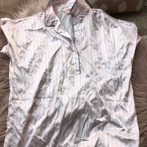 🆕 Victoria Secret Pink Striped Sleep Shirt Large